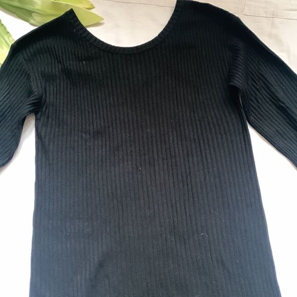 🌟RIBBED Knit Puff Long Sleeves Sweater Dress🌟 - Picture 9 of 12